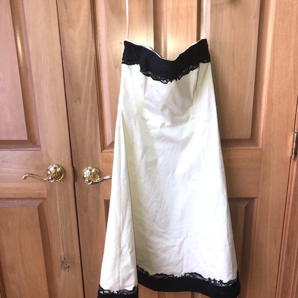 WHBM cream and black dress